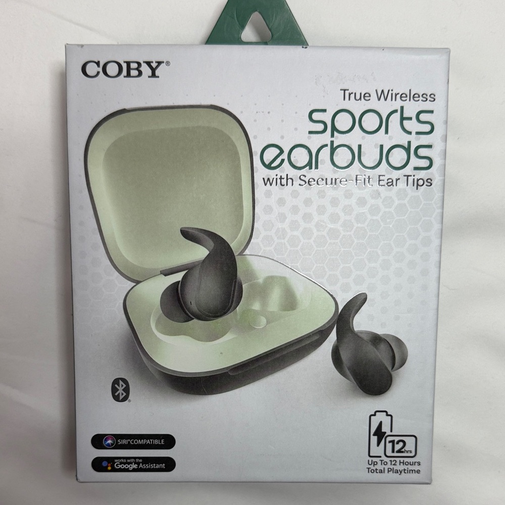 Coby True Wireless Sports Earbuds‎ with Secure-Fit Ear Tip